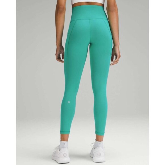 Lululemon Wunder Train High-Rise Tight with Pockets 25" Kelly Green Size 4 - Picture 2 of 6